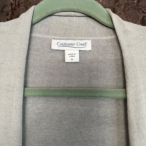 Coldwater Creek Lightweight 3/4 Sleeve Cardigan Grey Tone Size Small NWOT - Picture 4 of 8